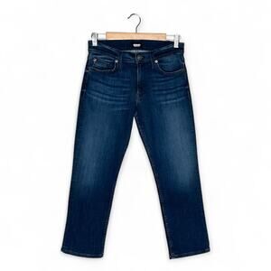 Hudson Women's Fallon Crop Jeans Size 27 Dark Wash Blue WMC216DEW